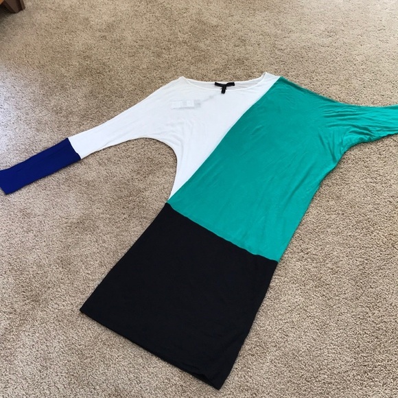 NWT! BCBGMAXAZARIA Size S color block laheld dress - Picture 2 of 8